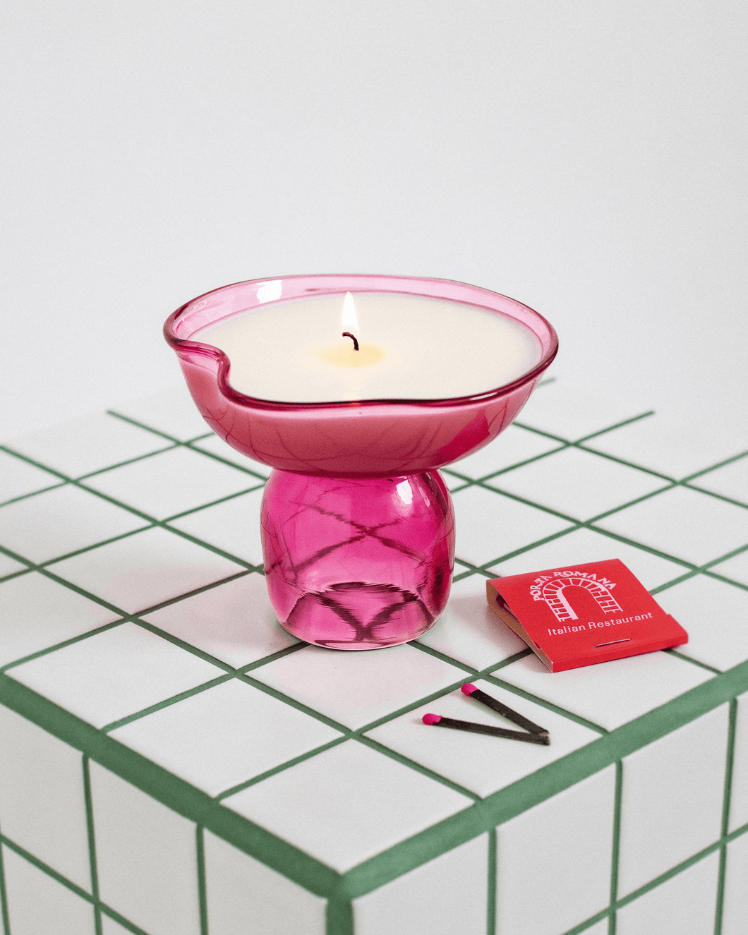 Pink Candle & Incense holder